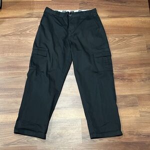 FB County Men's Black Cargo Pants with Utility Pockets